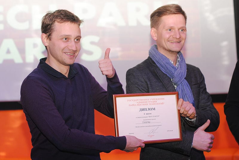 Основатели Tap2Pay.me Евгений Пальчевский (слева) и Александр Шляев. Фото: Диана Васильева