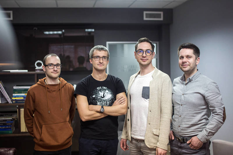 слева направо: Дмитрий Кривов, Сергей Кривов, Денис Минько, Игорь Евмушков