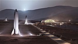 Илон Маск показал, как может выглядеть первая марсианская база SpaceX Илон Маск показал, как может выглядеть первая марсианская база SpaceX