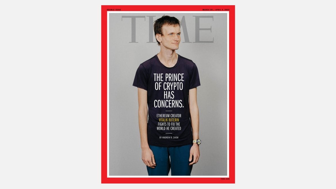 Виталик Бутерин попал на обложку первого в истории NFT-номера журнала TIME
