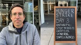 Актывісты ладзяць галадоўку перад офісамі Anthropic і DeepMind Актывісты ладзяць галадоўку перад офісамі Anthropic і DeepMind