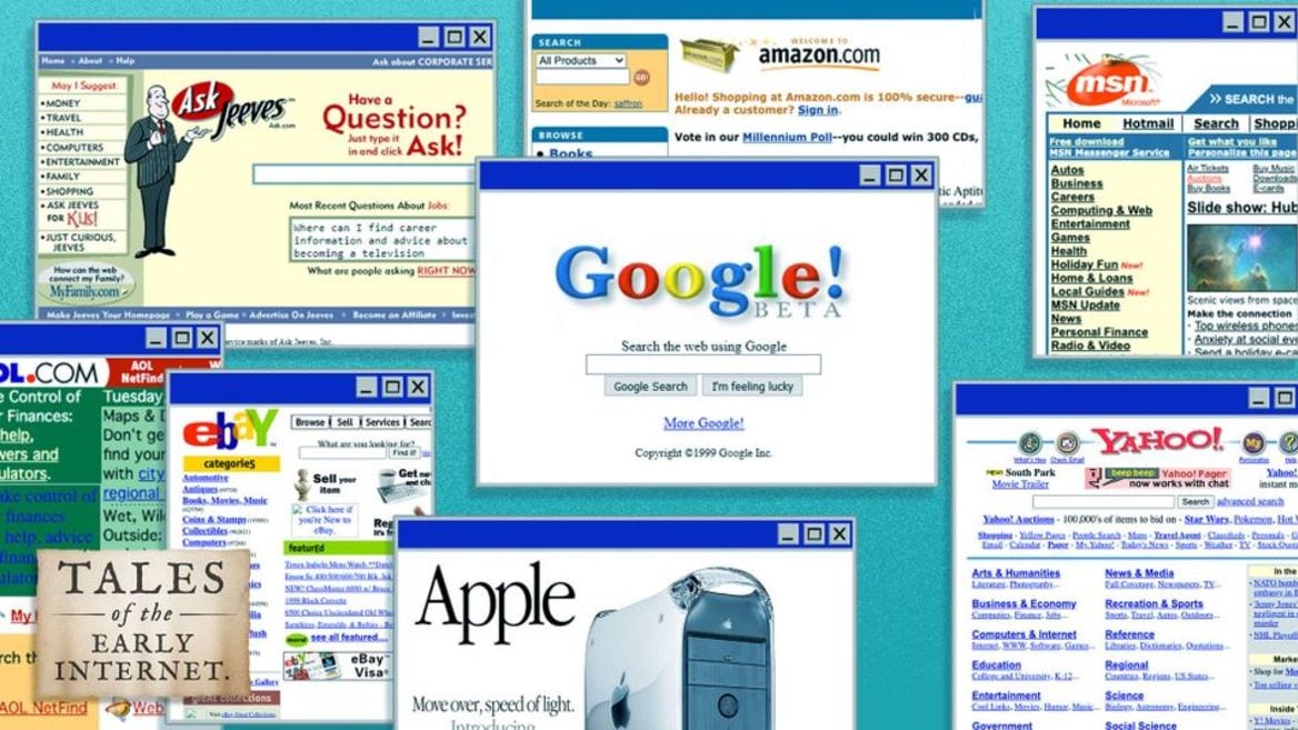 Как выглядели сайты Apple Google и Amazon в 1999-м