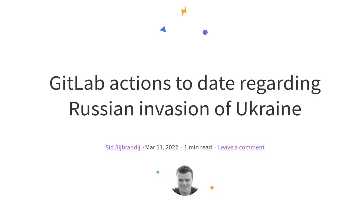 Gitlab ограничивает работу в Беларуси и России | dev.by