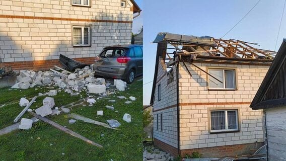Фотофакт: дом в Польше, который повредил дрон