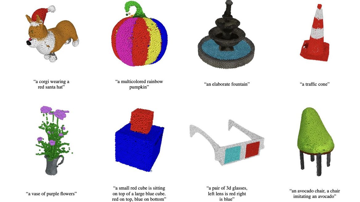 В OpenAI создали нейросеть которая генерирует 3D-объекты по тексту