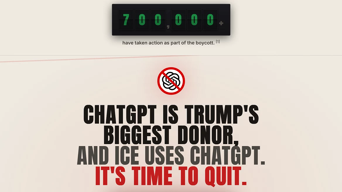 В сети вирусится кампания QuitGPT — бойкот ChatGPT