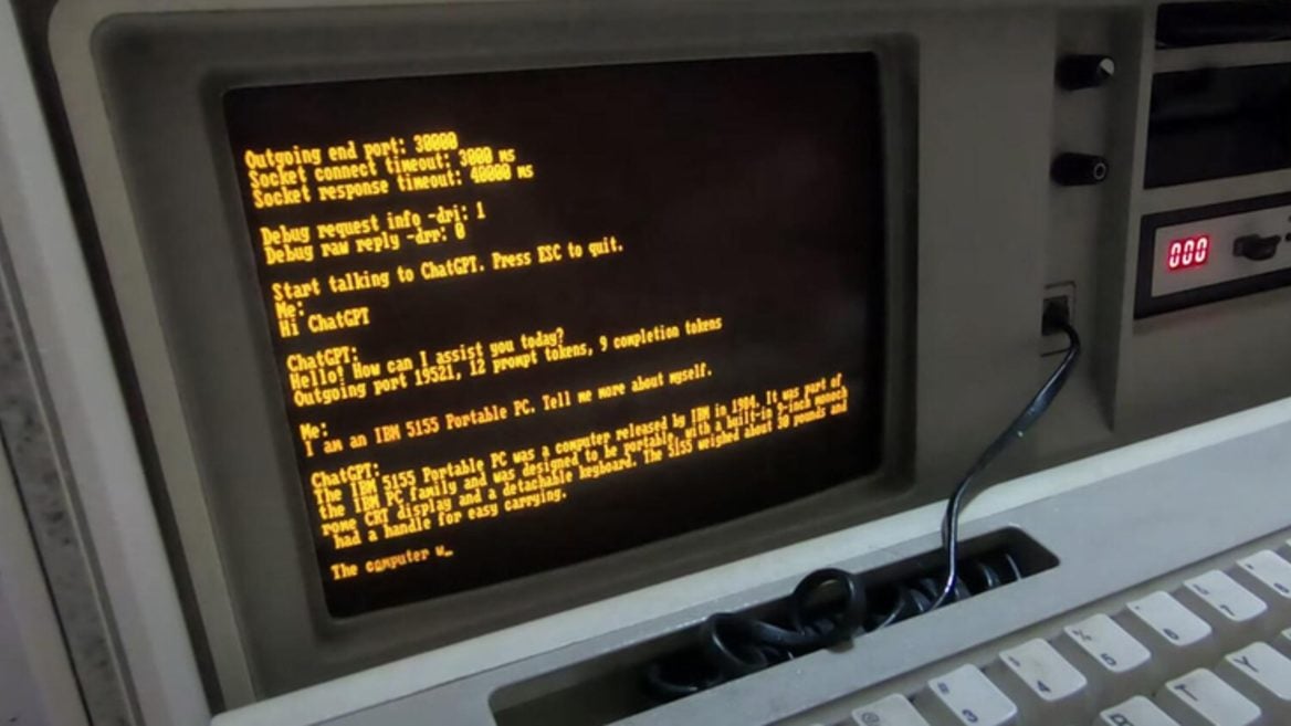 Разработчик запустил ChatGPT в MS-DOS на 40-летнем компьютере