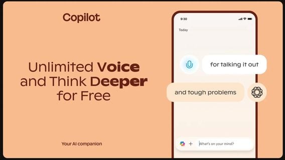 Microsoft открыла неограниченный доступ к функциям Copilot Voice и Think Deeper