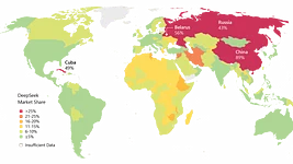 Беларусь оказалась в топе стран по темпам внедрения DeepSeek — вместе с Ираном и Кубой