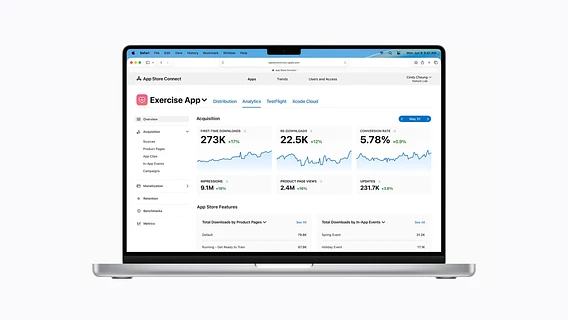 Apple обновила App Store Connect, добавила более 100 новых метрик