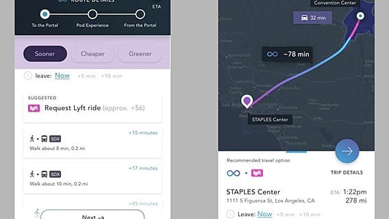 Hyperloop One представила мобильное приложение для пассажиров «скоростного поезда будущего» 