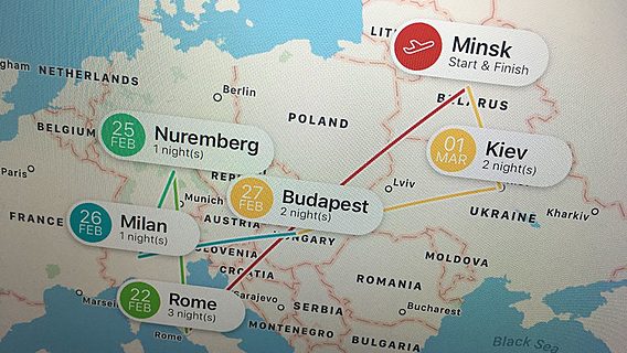 Белорусский стартап запустил первый онлайн-сервис планирования кругового путешествия 