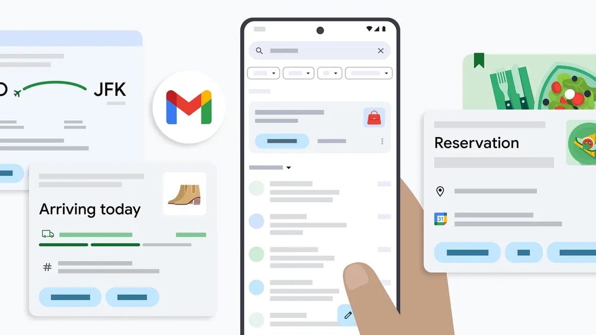 Gmail атрымае «зводныя карткі» для пошуку важнай інфармацыі