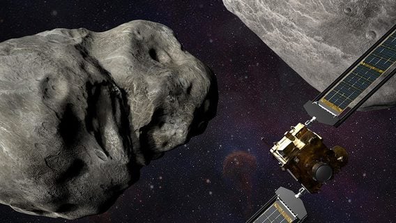 У астероида после столкновения с зондом DART появился шлейф в 10 тысяч км