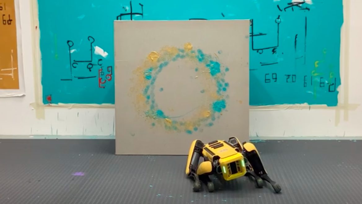 Boston Dynamics продала нарисованную робособакой картину чтобы поддержать Украину
