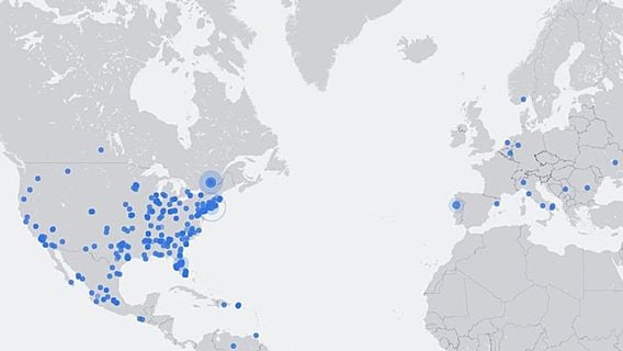 Facebook показывает прямые видеотрансляции на интерактивной карте мира 