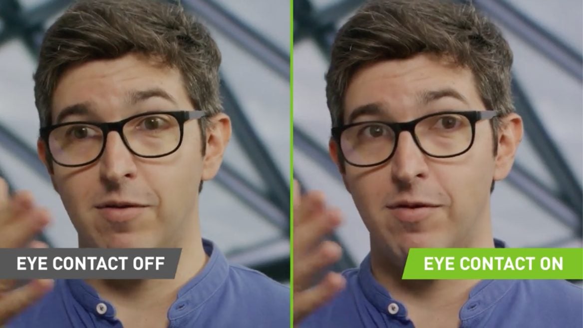 Nvidia представила функцию имитации зрительного контакта с камерой. Выглядит странно