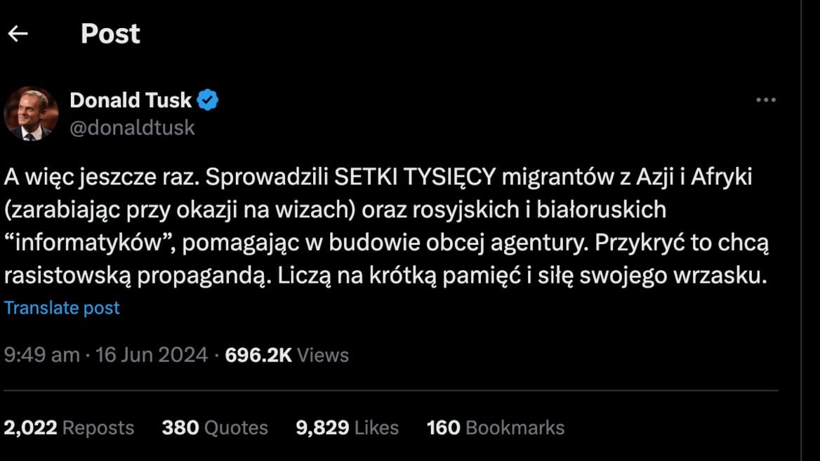 Туск: привезли беларусских «айтишников» — помогли строить агентуру