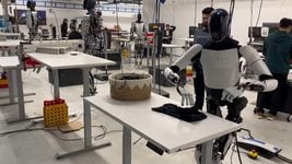 Робот Tesla Optimus научился складывать одежду