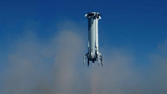 Blue Origin Джеффа Безоса успешно «приземлила» ускоритель и пассажирскую капсулу 