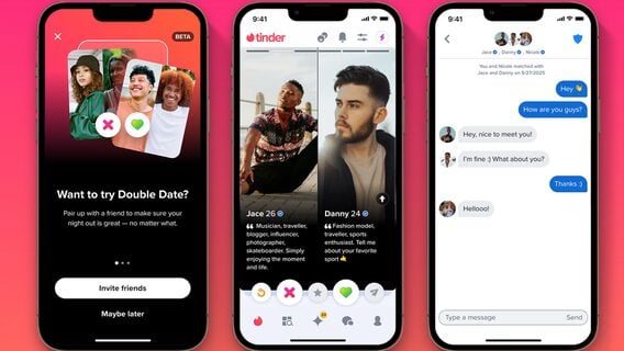 В Tinder теперь можно устраивать двойные свидания