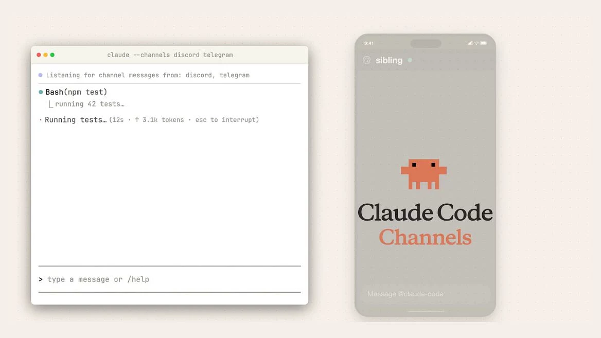 C&nbsp;Claude Code теперь можно общаться в&nbsp;сторонних сервисах&nbsp;— пока Telegram и&nbsp;Discord