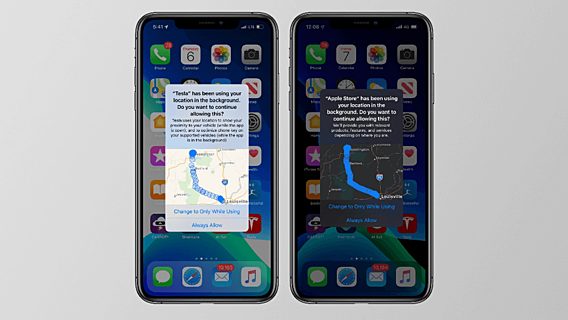 iOS 13 будет показывать на карте, когда приложение следит за пользователем 